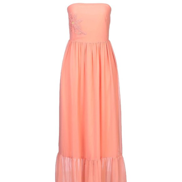NWT coral maxi strapless dress size L - Picture 1 of 7